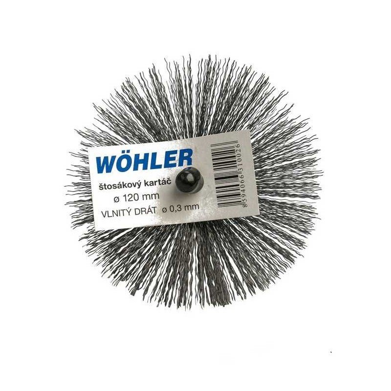Wöhler kartáč pro čištění kouřovodu, vlnitý drát, závit M12 ø 130 mm