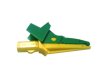ILLKO P 4013 - Bezpieczny zacisk krokodylkowy zilelono-żółty