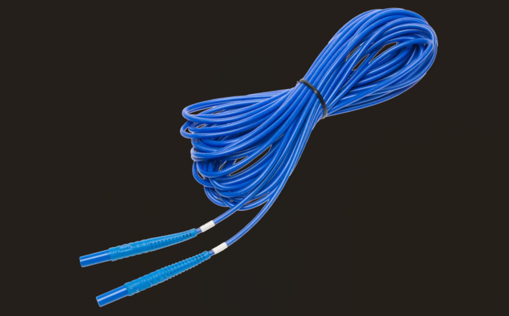 Sonel 10 m modrý kabel 1 kV U2 (banánkové zástrčky)