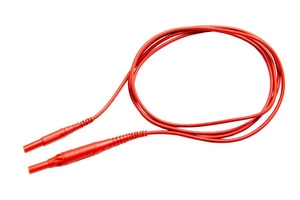 Sonel 2,0 m červený kabel CAT IV 1000 V (banánkové zástrčky, s pojistkou 10 A)