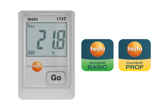 Testo 174 T - Miniaturní záznamník teploty s USB-C a softwarem pro PC