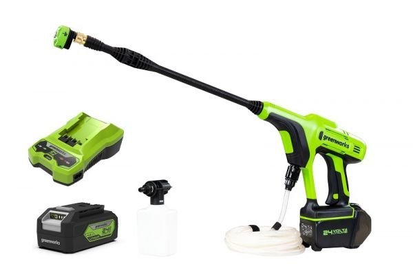 Nabíječka tlakových myček 24V Greenworks G24PWK4 + sada baterií 4Ah