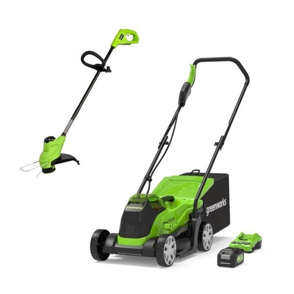24V sekačka Greenworks + vyžínač GD24LM33LT25K4 nabíječka + baterie 4 Ah