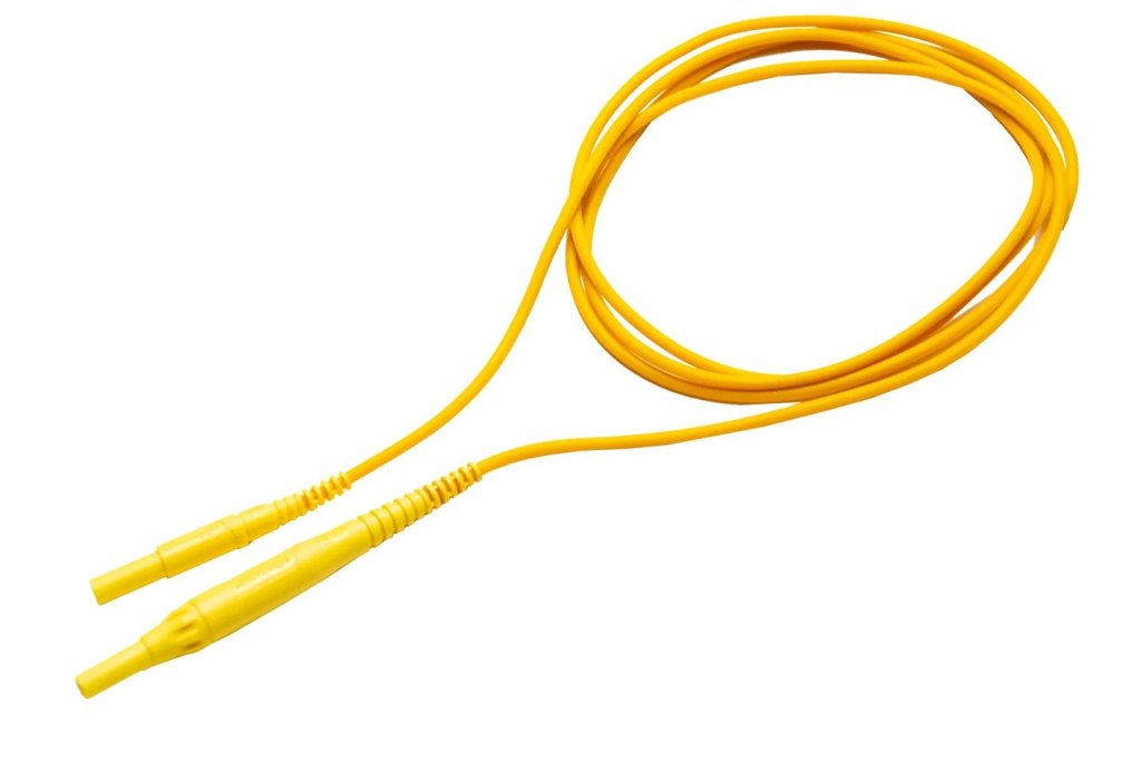 Sonel 2,0 m žlutý kabel CAT IV 1000 V (banánkové zástrčky, s pojistkou 10 A)