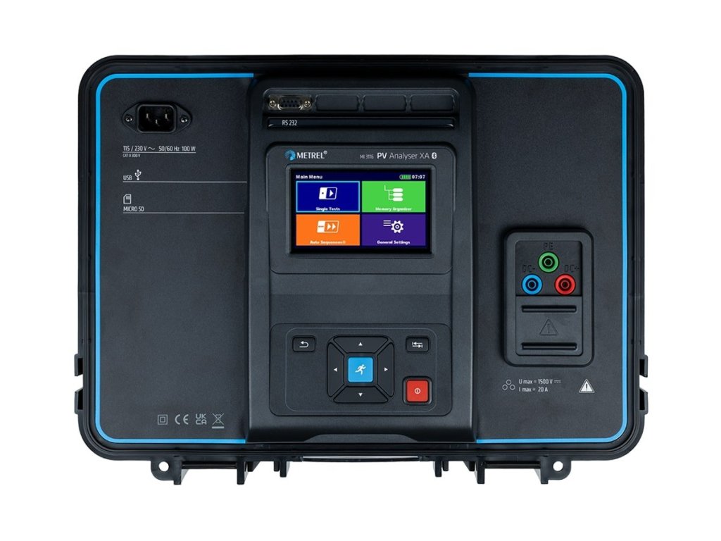 Metrel MI3116BF PV AnalyserXA - Multifunkční přístroj pro testování fotovoltaiky 1500V/40A