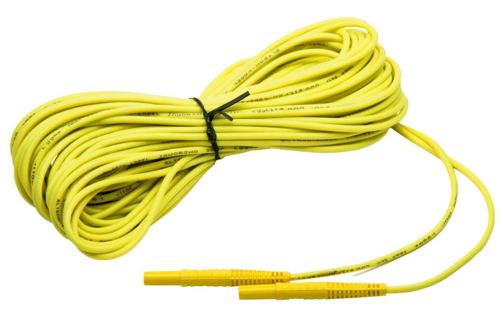 Sonel 20 m žlutý kabel 1 kV (banánové zástrčky)